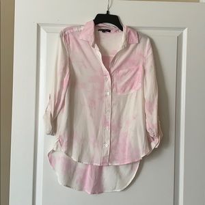 Velvet heart rye dye pink blouse